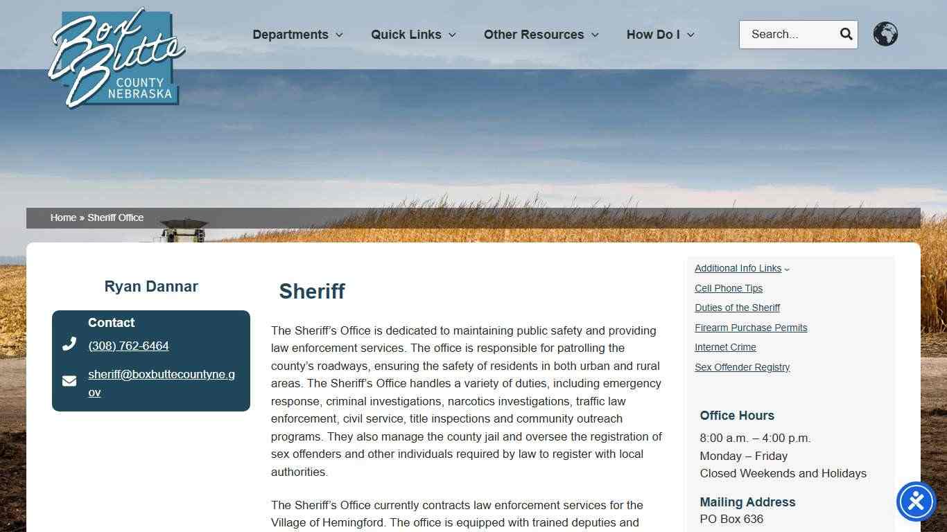 Sheriff Office – Box Butte County